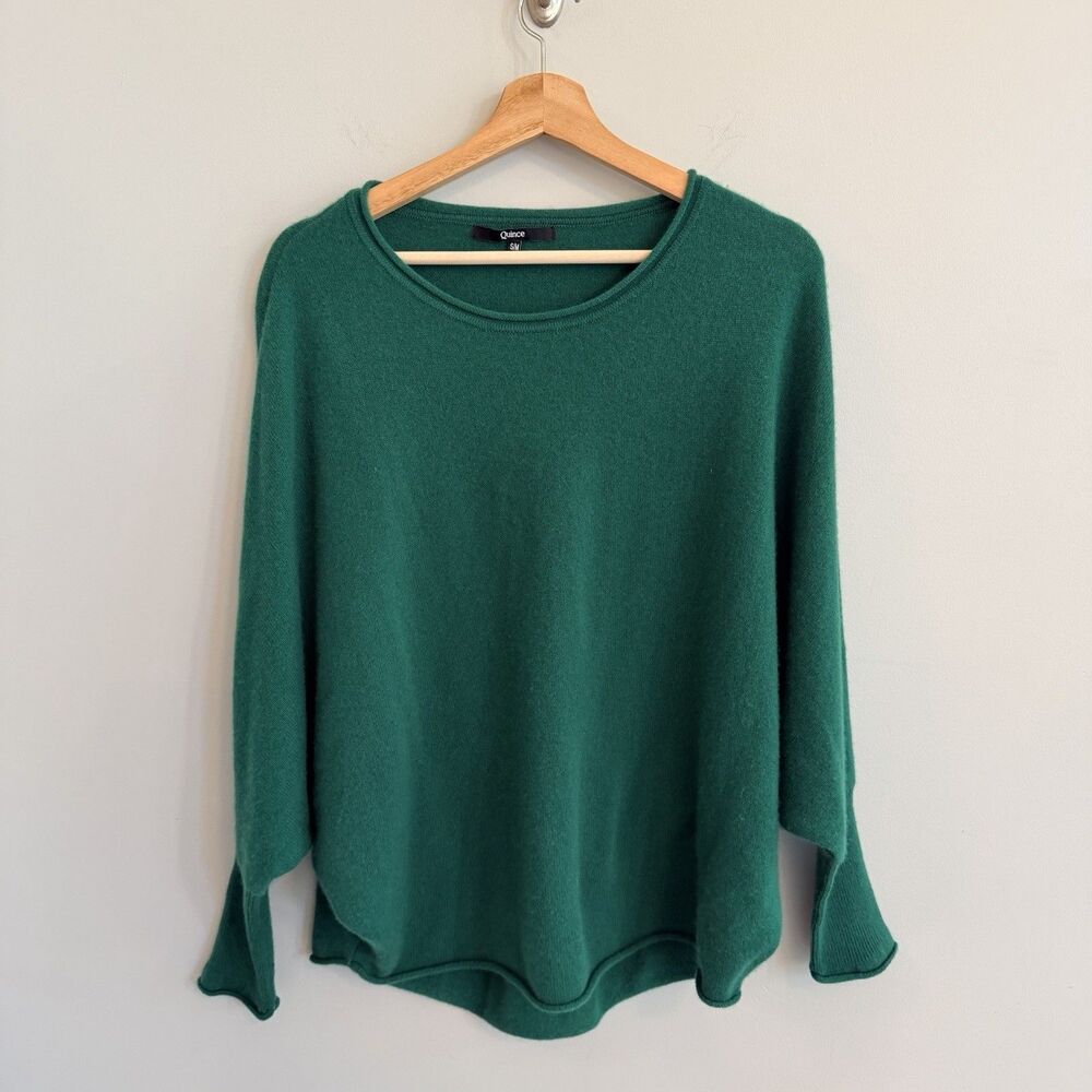 Quince Womens Mongolian Cashmere Batwing Sweater Size S/M Quiet Luxury Old Money
